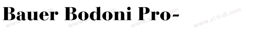 Bauer Bodoni Pro字体转换